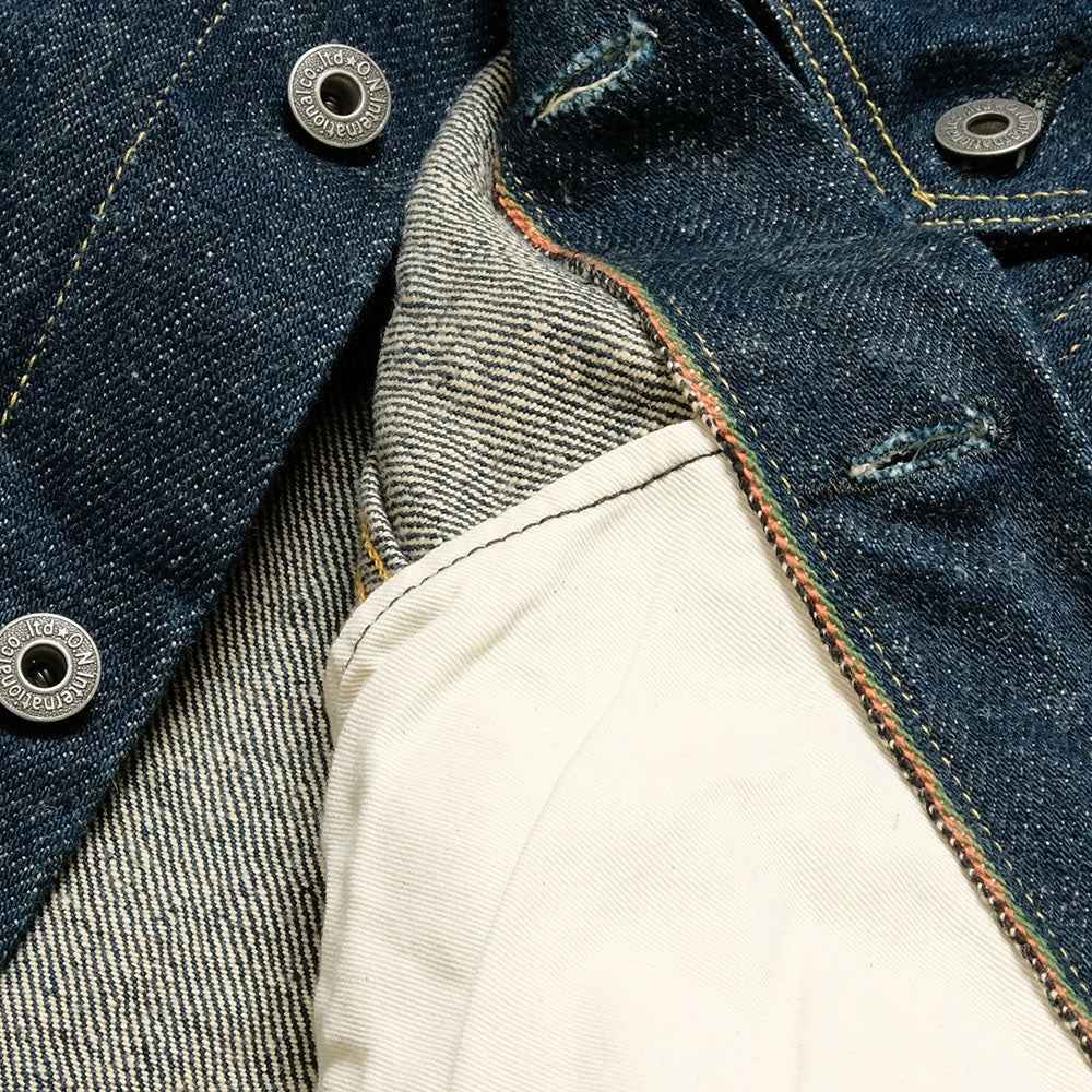 ONI DENIM - 20oz Secret Denim KABUKI SELVEDGE (Weft beige) - 3rd Type Denim Jacket - ONI-02527PKA-BEG