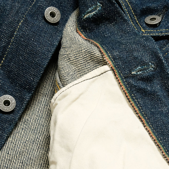 ONI DENIM - 20oz Secret Denim KABUKI SELVEDGE (Weft beige) - 3rd Type Denim Jacket - ONI-02527PKA-BEG