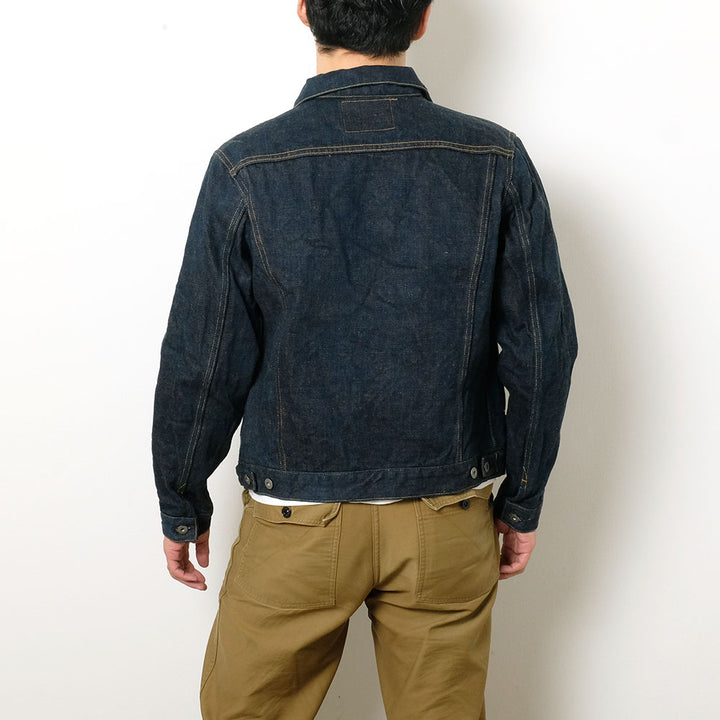 ONI DENIM - 20oz Secret Denim 歌舞伎耳 (緯糸柿渋色) - 3rd Type Denim Jacket - ONI-02527PKA-KBR