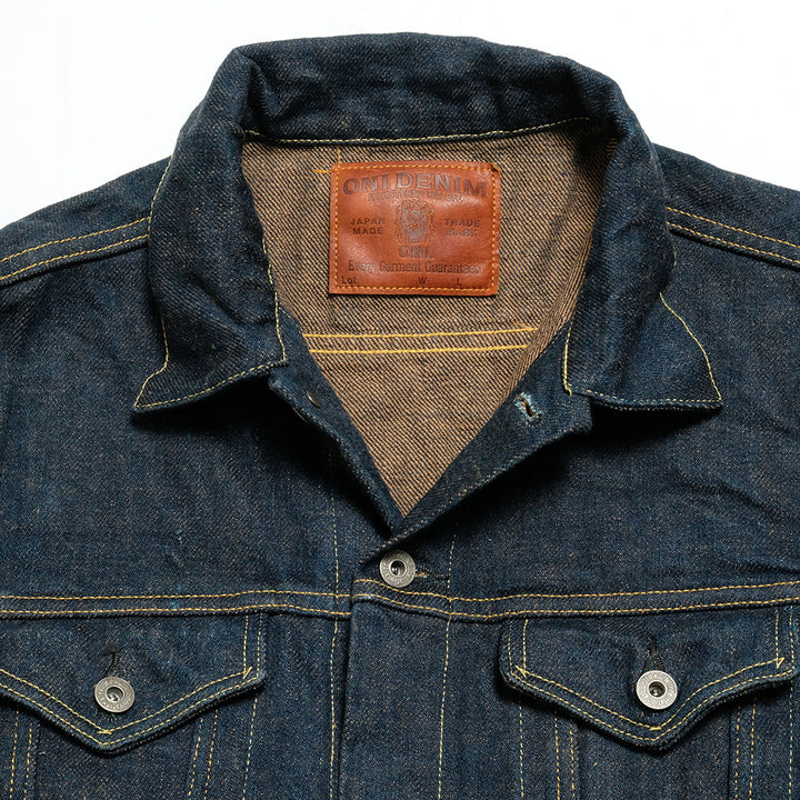 ONI DENIM - 20oz Secret Denim 歌舞伎耳 (緯糸柿渋色) - 3rd Type Denim Jacket - ONI-02527ZPKA-KBR