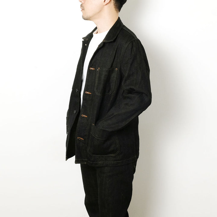 ONI DENIM - Coveralls - 12.5oz Black x Olive Selvedge Denim - ONI-03100BKO