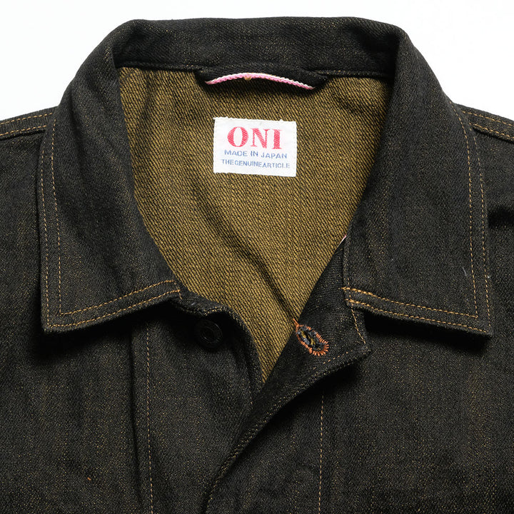 ONI DENIM - Coveralls - 12.5oz Black x Olive Selvedge Denim - ONI-03100BKO