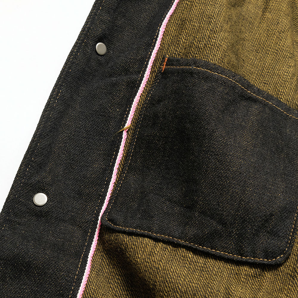 ONI DENIM - Coveralls - 12.5oz Black x Olive Selvedge Denim - ONI-03100BKO