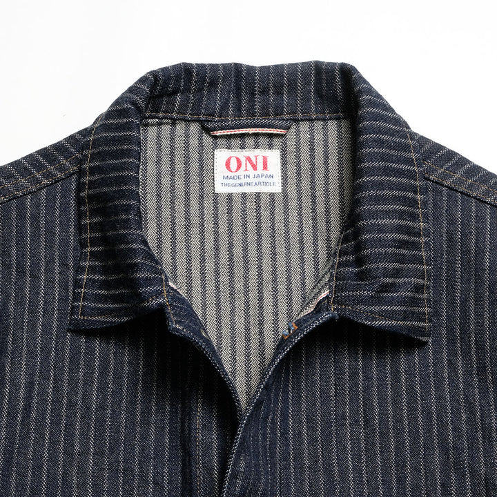 ONI DENIM - Coveralls - Drop-Needle Stitching Jacquard Striped Denim - ONI-03501HJS