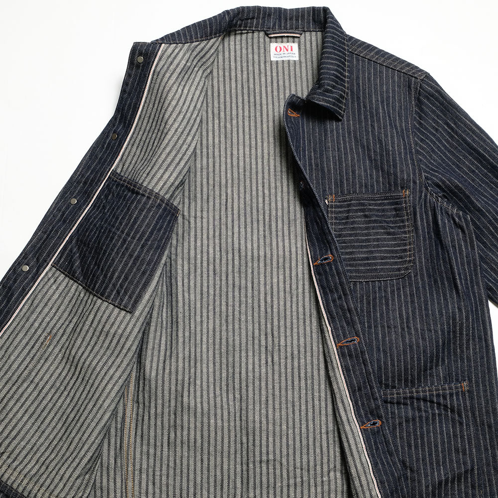 ONI DENIM - Coveralls - Drop-Needle Stitching Jacquard Striped Denim - ONI-03501HJS