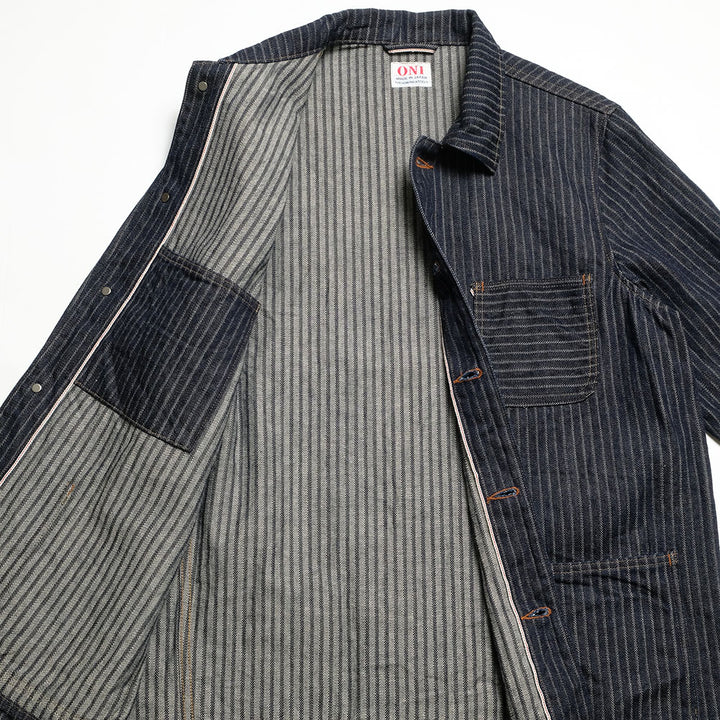 ONI DENIM - Coveralls - Drop-Needle Stitching Jacquard Striped Denim - ONI-03501HJS