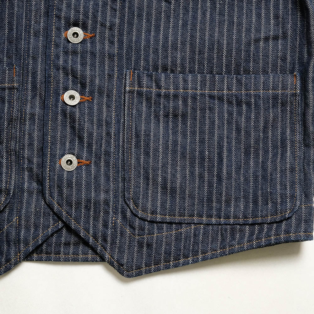 ONI DENIM - Vest - Drop-Needle Stitching Jacquard Striped Denim - ONI-05100H