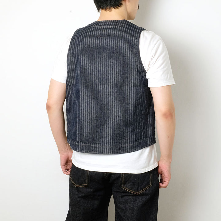ONI DENIM - Vest - Drop-Needle Stitching Jacquard Striped Denim - ONI-05100H