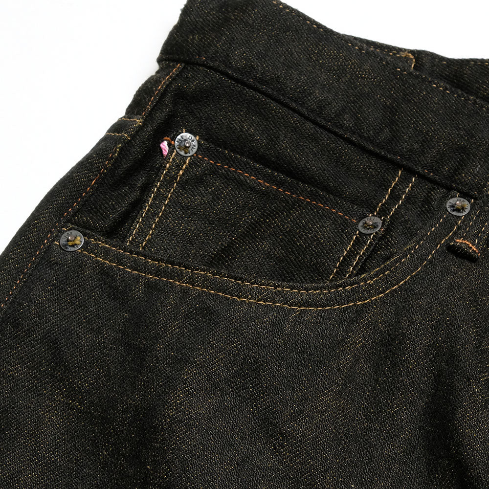 ONI DENIM - Super Wide Straight - 12oz Black x Olive Selvedge Denim - ONI-222BK-OL