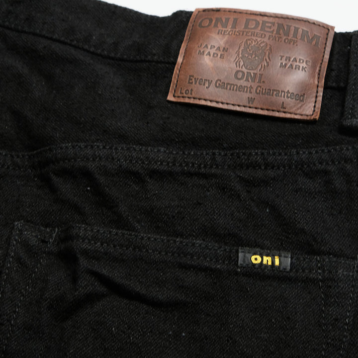 ONI DENIM - Super Wide Straight - 15oz Crushed Concrete Denim - Black X Black - KABUKI SELVEDGE - ONI-222CCD