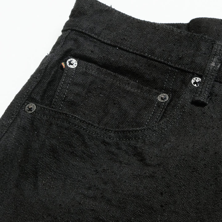 ONI DENIM - Super Wide Straight - 15oz Crushed Concrete Denim - Black X Black - KABUKI SELVEDGE - ONI-222CCD