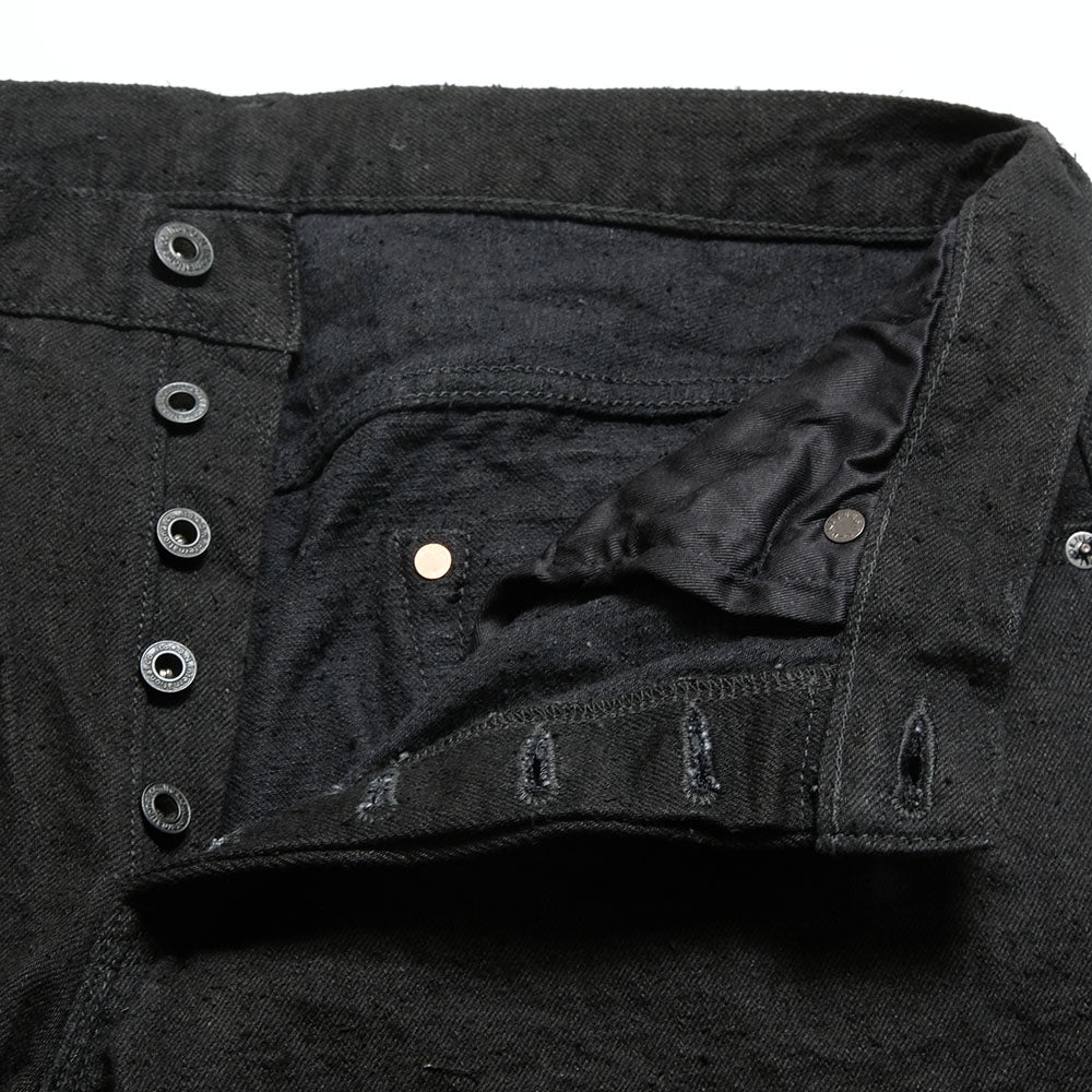 ONI DENIM - Super Wide Straight - 15oz Crushed Concrete Denim - Black X Black - KABUKI SELVEDGE - ONI-222CCD