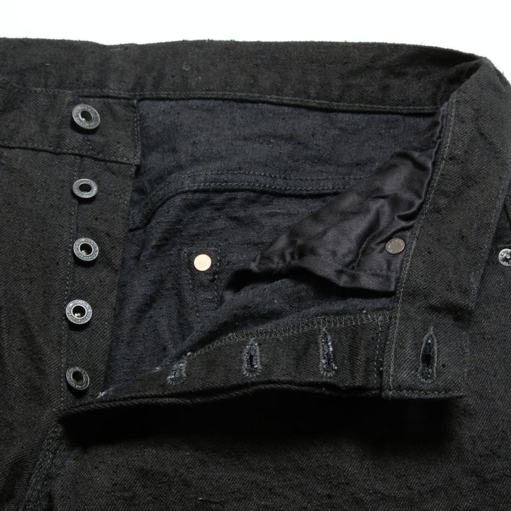 ONI DENIM - Super Wide Straight - 15oz Crushed Concrete Denim - Black X Black - KABUKI SELVEDGE - ONI-222CCD
