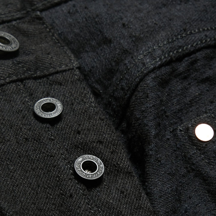 ONI DENIM - Super Wide Straight - 15oz Crushed Concrete Denim - Black X Black - KABUKI SELVEDGE - ONI-222CCD