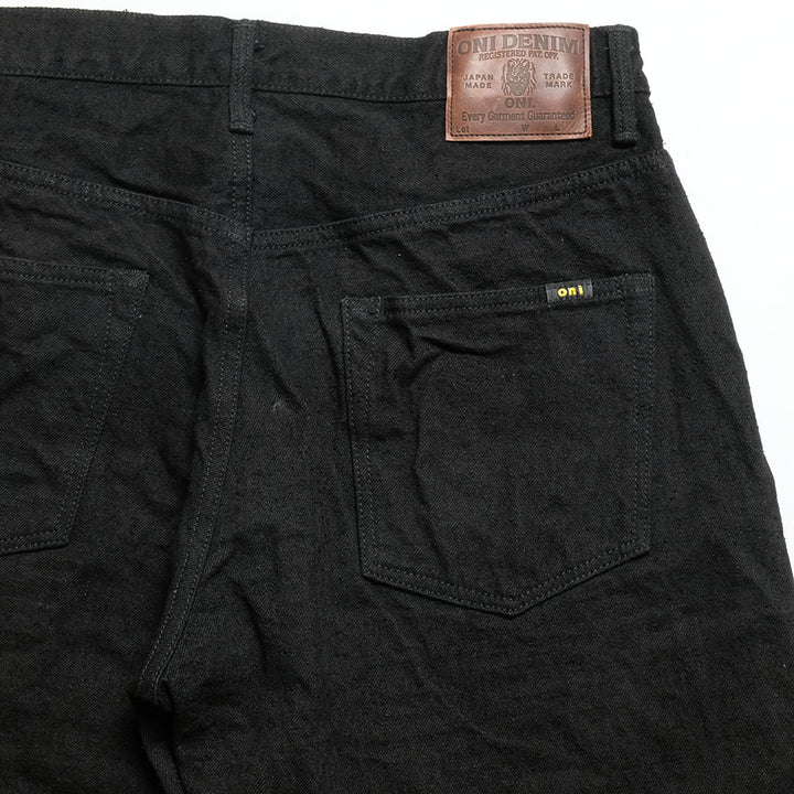 ONI DENIM - Super Wide Straight - 15oz Crushed Concrete Denim - Black X Black - KABUKI SELVEDGE - ONI-222CCD