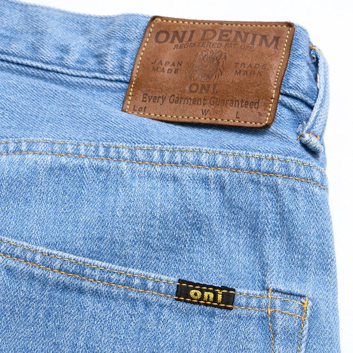 ONI DENIM - Super Wide Straight - 12oz KIRAKU Denim - Bio Bleach - ONI-222KIR-BB