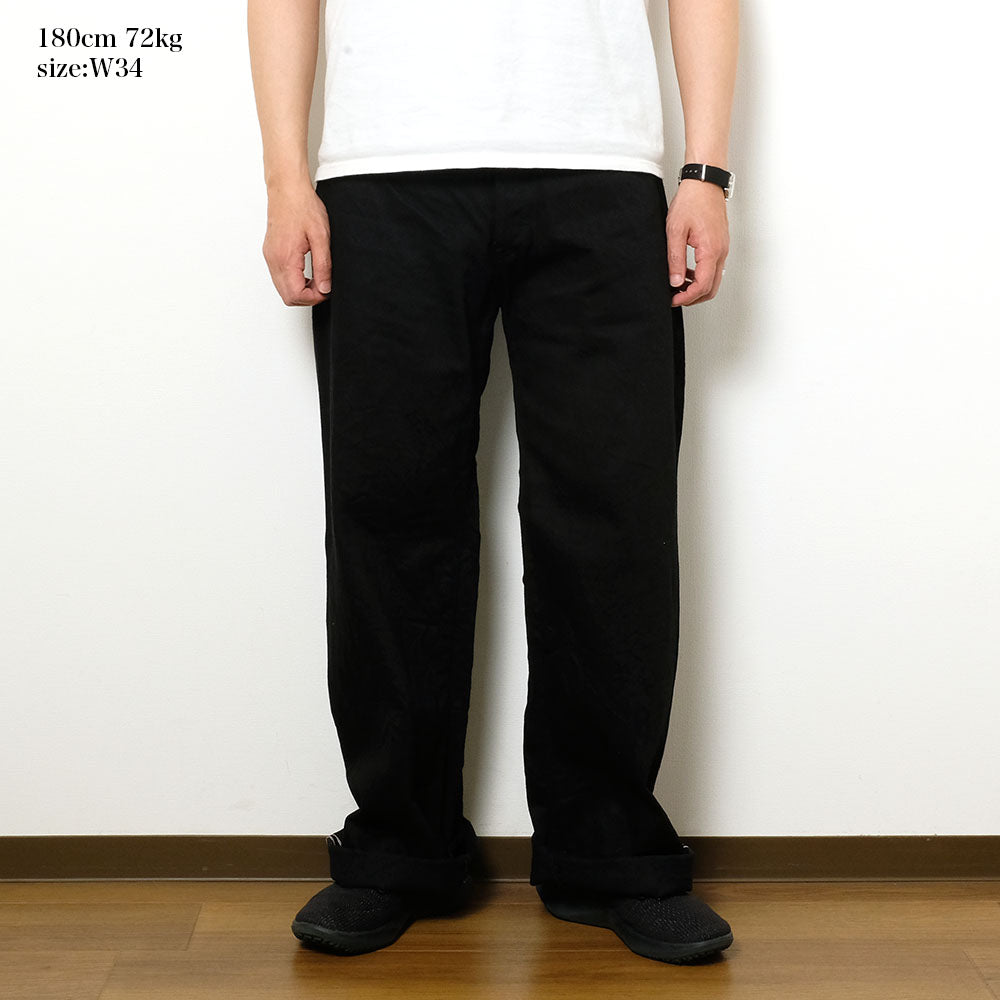 ONI DENIM - Super Wide Straight - 13oz JET BLACK DENIM - ONI-242-13