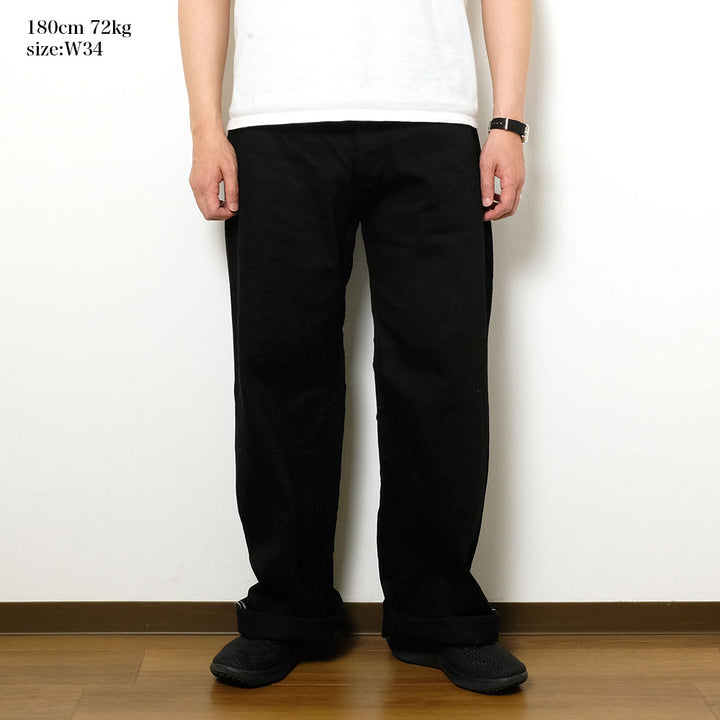 ONI DENIM - Super Wide Straight - 13oz JET BLACK DENIM - ONI-242-13