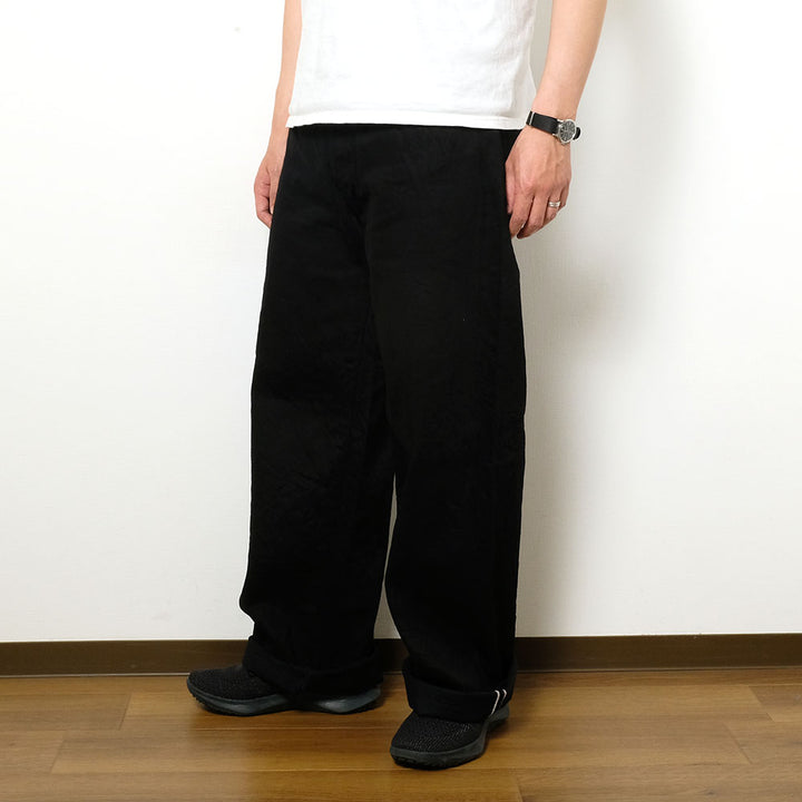 ONI DENIM - Super Wide Straight - 13oz JET BLACK DENIM - ONI-242-13