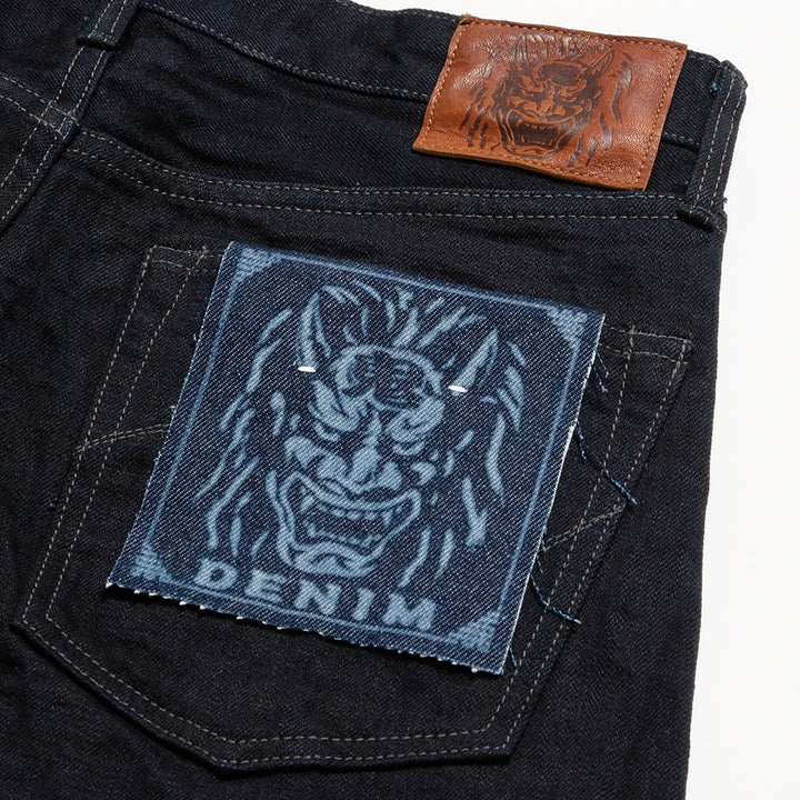 ONI DENIM - Regular Rise Neat Straight - 14oz. Indigo x Black ONI Denim - 青鬼 - ONI-246-14