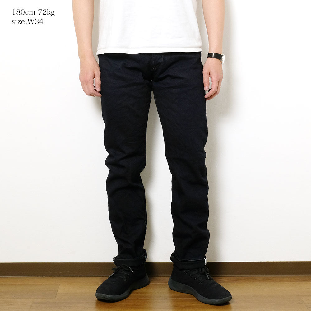 ONI DENIM - Regular Rise Neat Straight - 14oz. Indigo x Black ONI Denim - 青鬼 - ONI-246-14