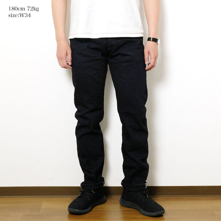 ONI DENIM - Regular Rise Neat Straight - 14oz. Indigo x Black ONI Denim - 青鬼 - ONI-246-14