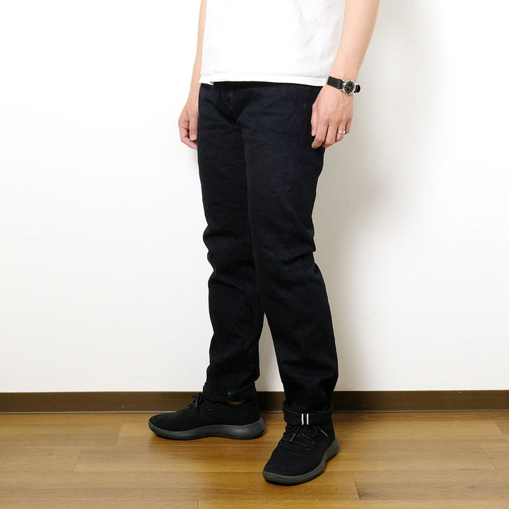 ONI DENIM - Regular Rise Neat Straight - 14oz. 14oz Indigo x Black ONI Denim - 青鬼 - ONI-246-14