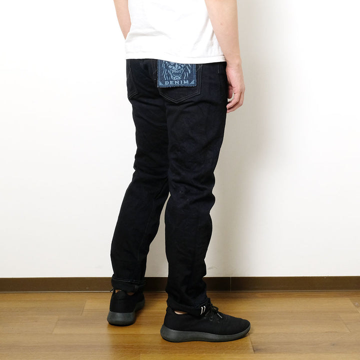 ONI DENIM - Regular Rise Neat Straight - 14oz. Indigo x Black ONI Denim - 青鬼 - ONI-246-14