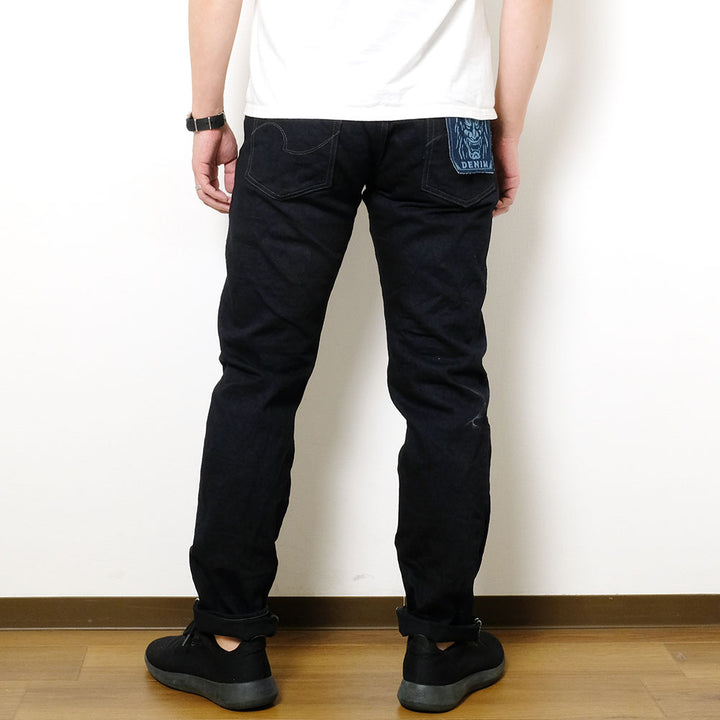 ONI DENIM - Regular Rise Neat Straight - 14oz. Indigo x Black ONI Denim - 青鬼 - ONI-246-14