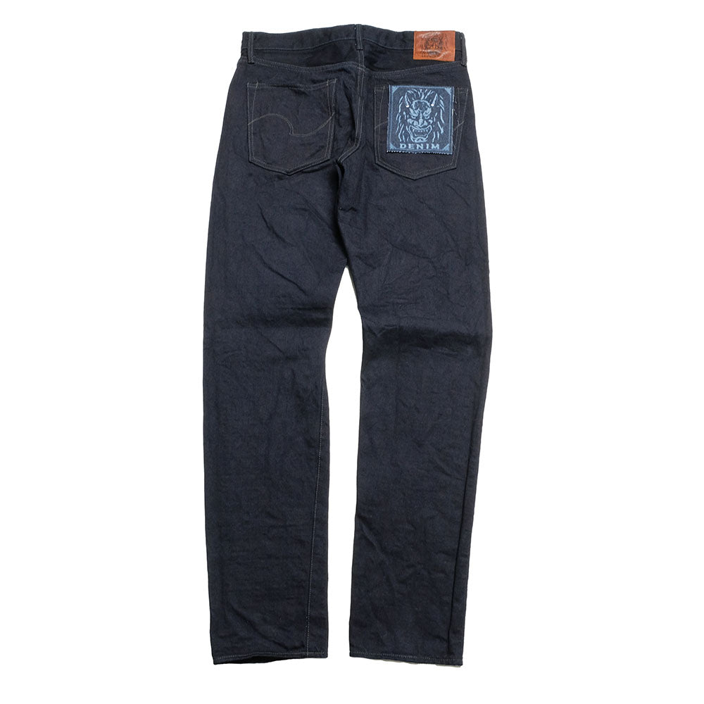 ONI DENIM - Regular Rise Neat Straight - 14oz. Indigo x Black ONI Denim - 青鬼 - ONI-246-14