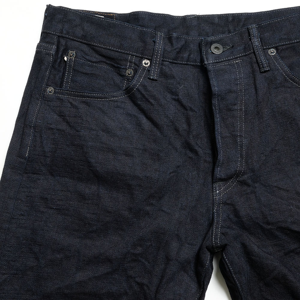 ONI DENIM - Regular Rise Neat Straight - 14oz. Indigo x Black ONI Denim - 青鬼 - ONI-246-14