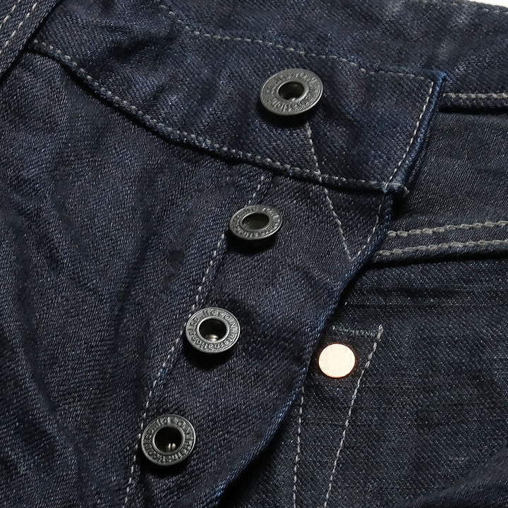 ONI DENIM - Regular Rise Neat Straight - 14oz. Indigo x Black ONI Denim - 青鬼 - ONI-246-14