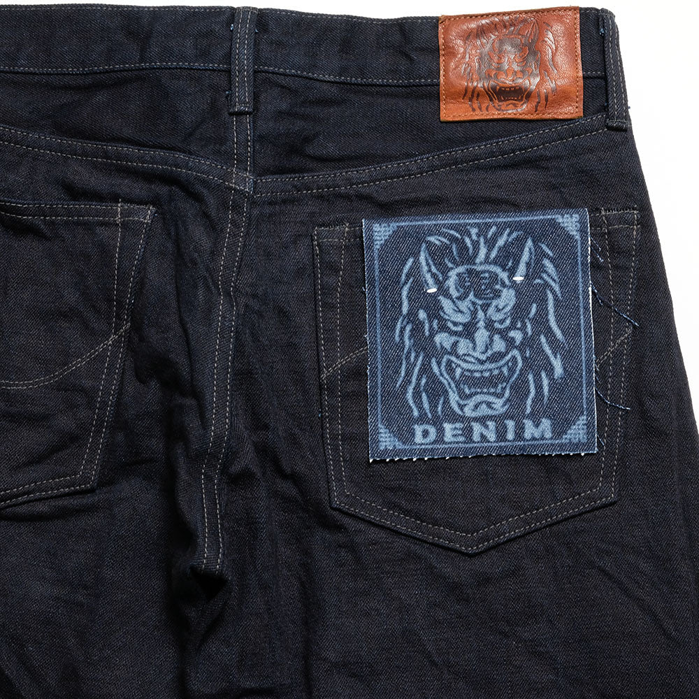 ONI DENIM - Regular Rise Neat Straight - 14oz. 14oz Indigo x Black ONI Denim - 青鬼 - ONI-246-14