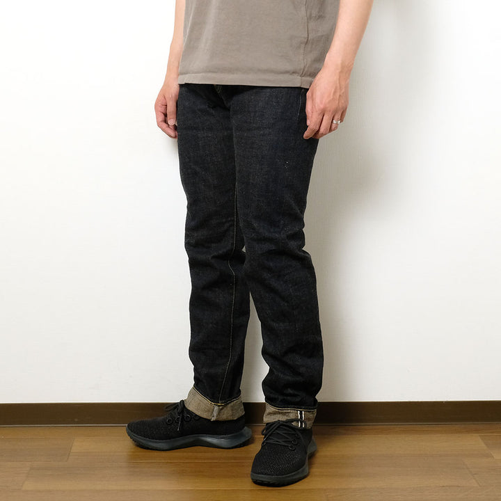 ONI DENIM - Regular Rise Neat Straight - 14oz. Indigo x Beige ONI Denim - 青鬼 - ONI-246-14