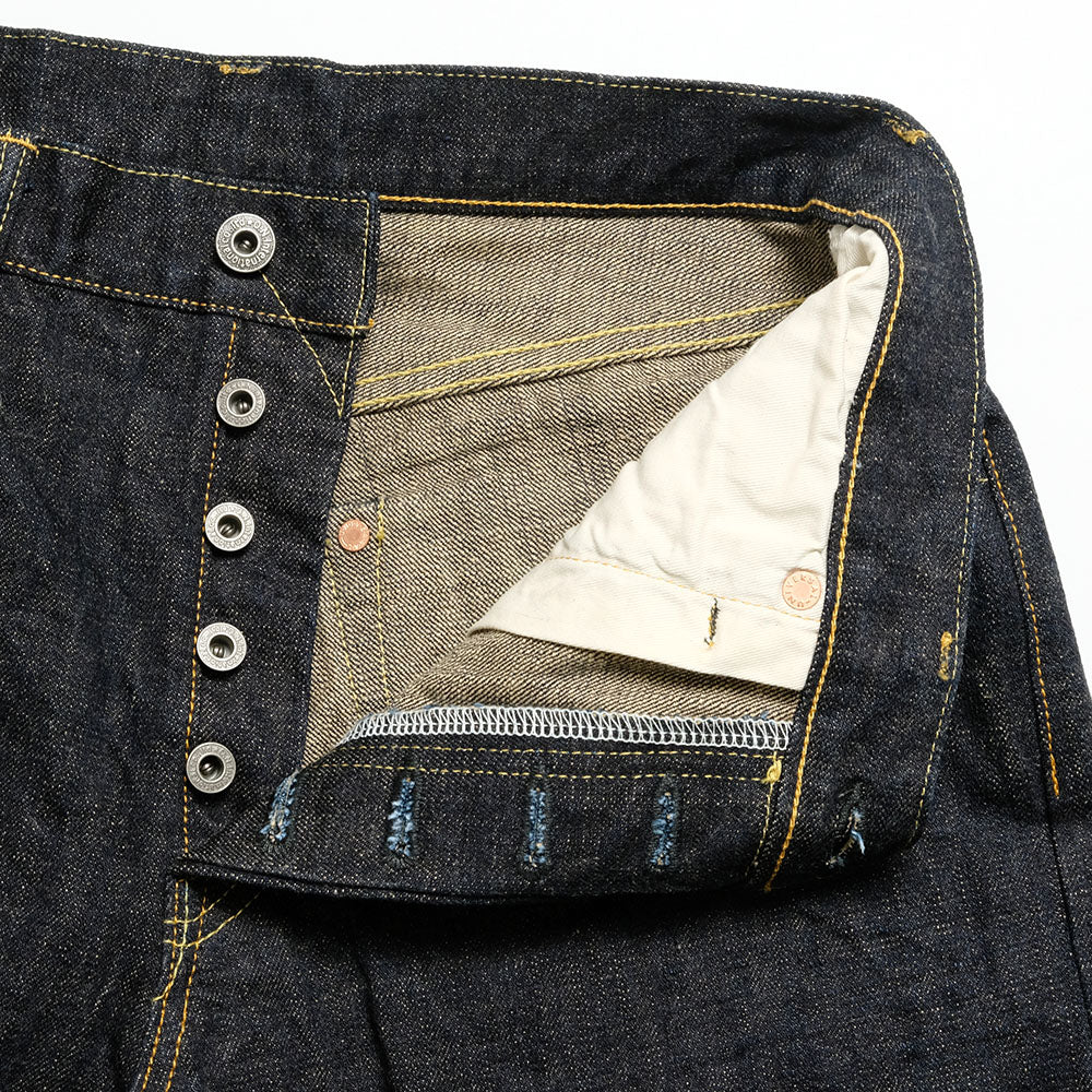 ONI DENIM - Regular Rise Neat Straight - 14oz. Indigo x Beige ONI Denim - 青鬼 - ONI-246-14