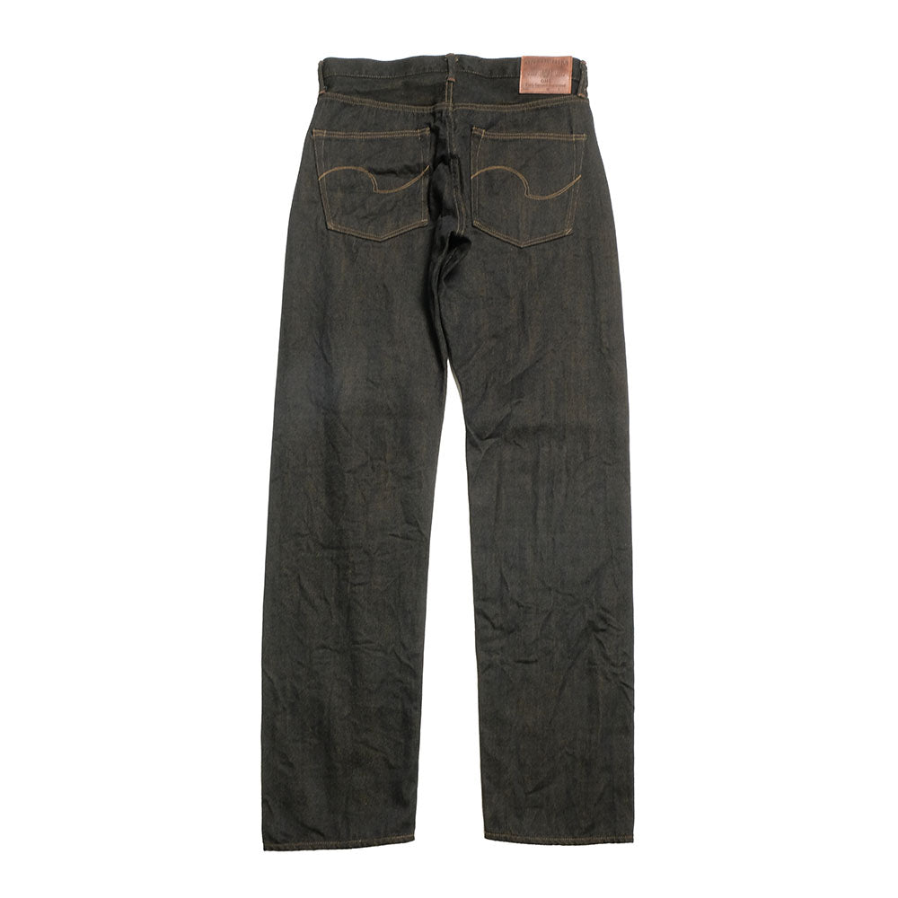 ONI DENIM - Regular Rise Neat Straight - 12.5oz Black x Olive Selvedge Denim - ONI-246BKO