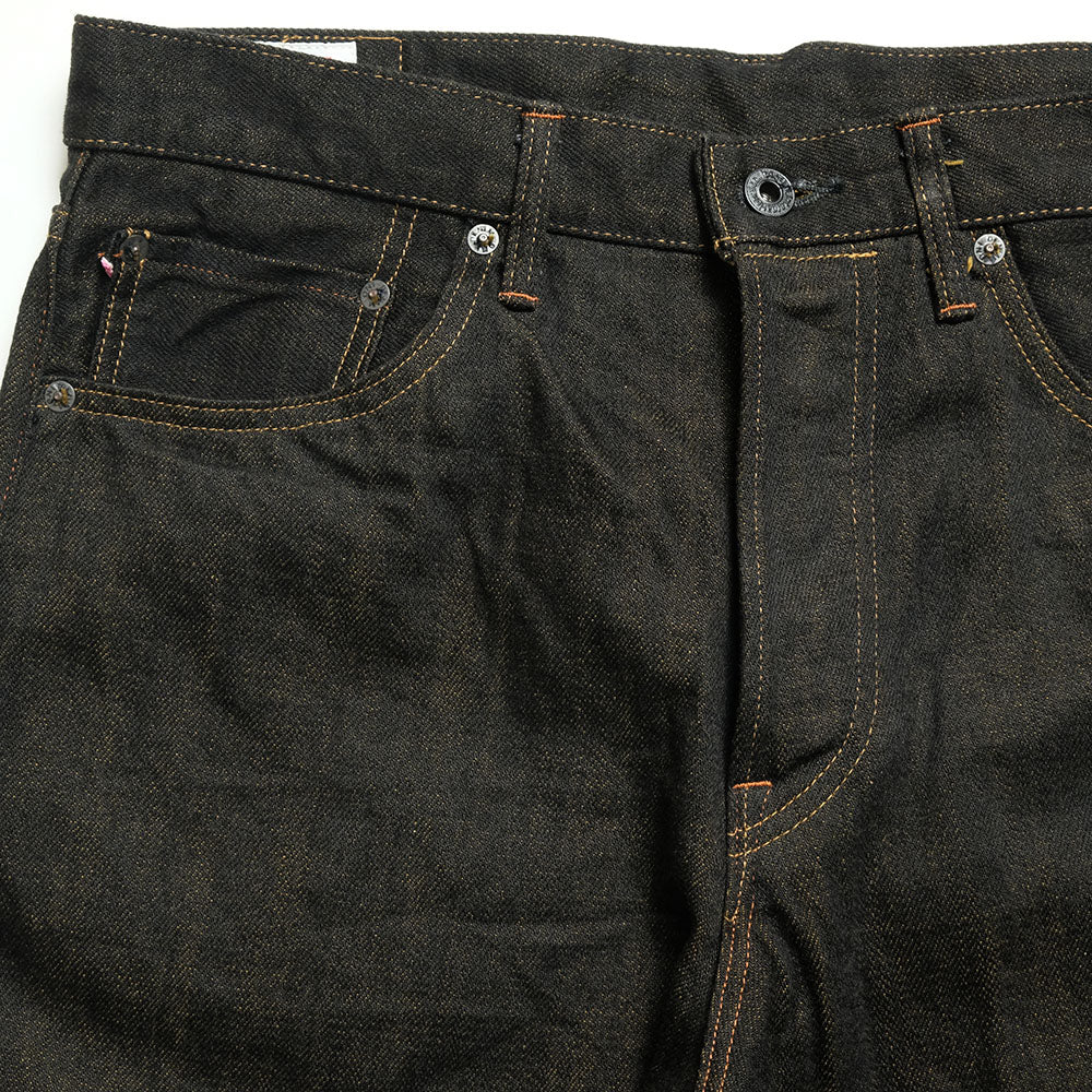ONI DENIM - Regular Rise Neat Straight - 12.5oz Black x Olive Selvedge Denim - ONI-246BKO