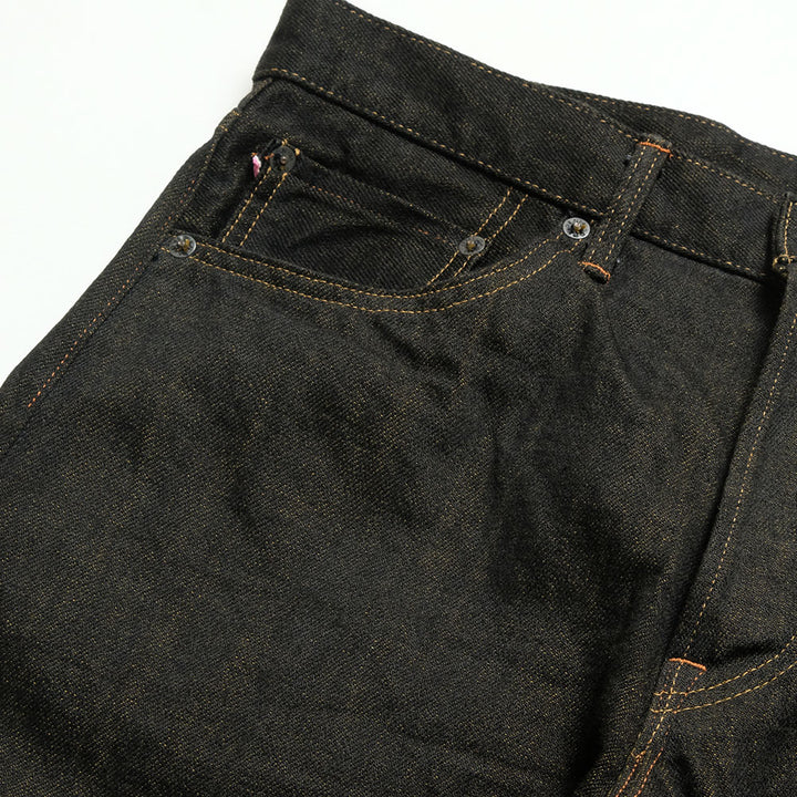 ONI DENIM - Regular Rise Neat Straight - 12.5oz Black x Olive Selvedge Denim - ONI-246BKO