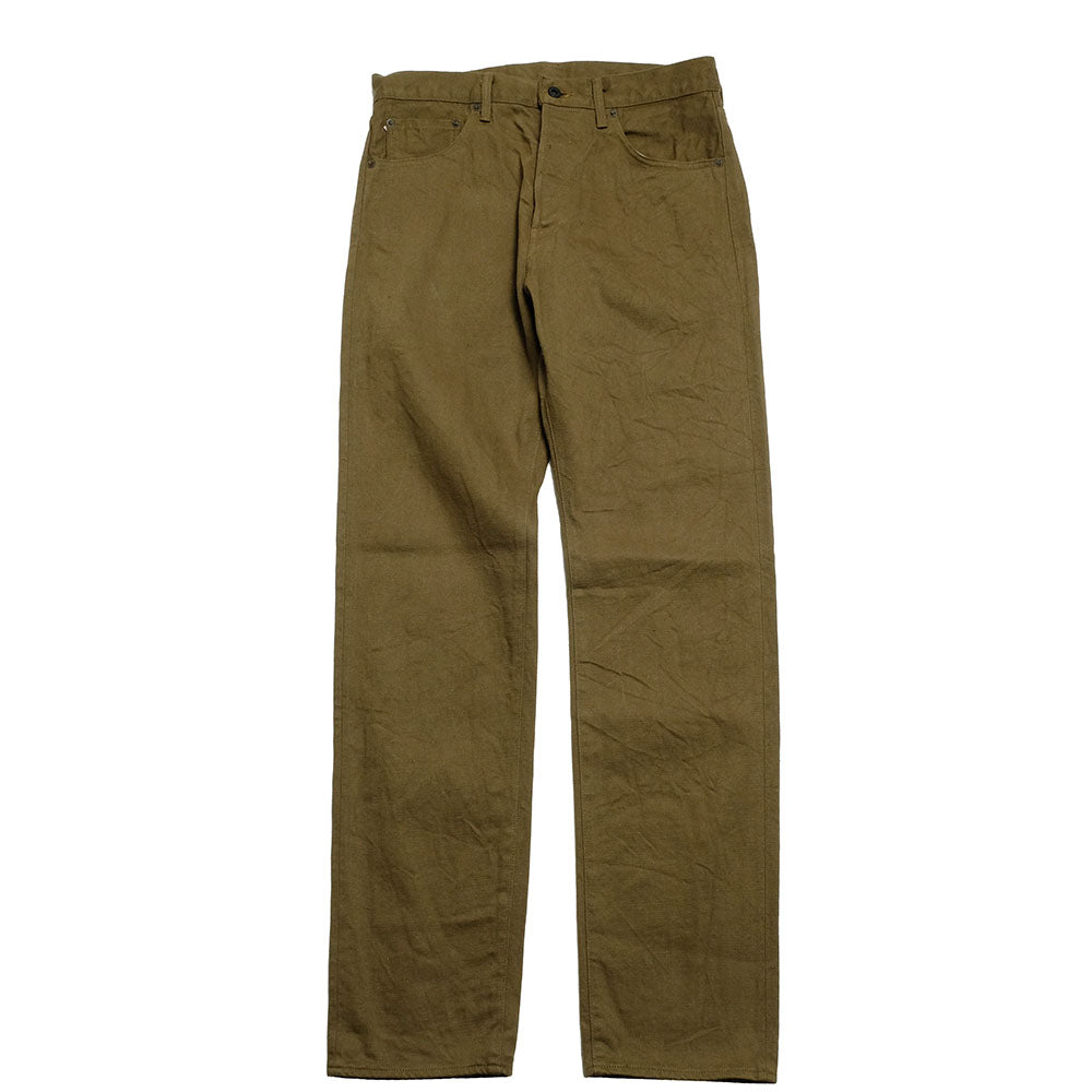 ONI DENIM - Regular Rise Neat Straight - 12oz Olive Warp and Weft Selvedge Denim - ONI-246OLOL