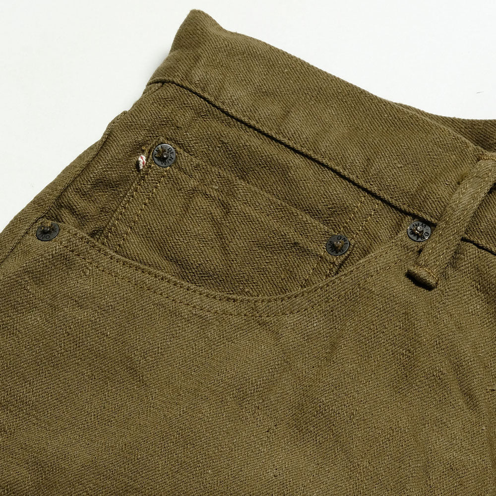 ONI DENIM - Regular Rise Neat Straight - 12oz Olive Warp and Weft Selvedge Denim - ONI-246OLOL