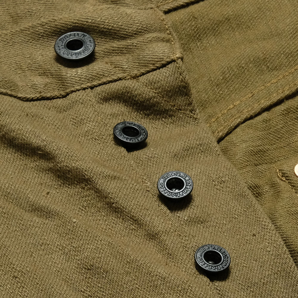 ONI DENIM - Regular Rise Neat Straight - 12oz Olive Warp and Weft Selvedge Denim - ONI-246OLOL