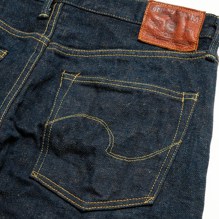 ONI DENIM - Regular Rise Neat Straight - 20oz Secret Denim - 歌舞伎耳 (緯糸柿渋色) - ONI-246ZRKA-KBR