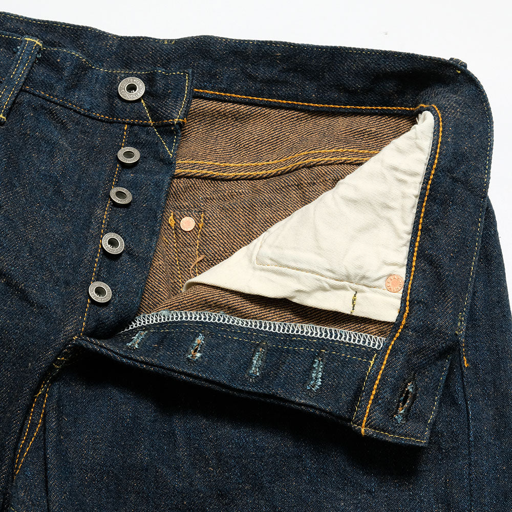 ONI DENIM - Regular Rise Neat Straight - 20oz Secret Denim - 歌舞伎耳 (緯糸柿渋色) - ONI-246ZRKA-KBR