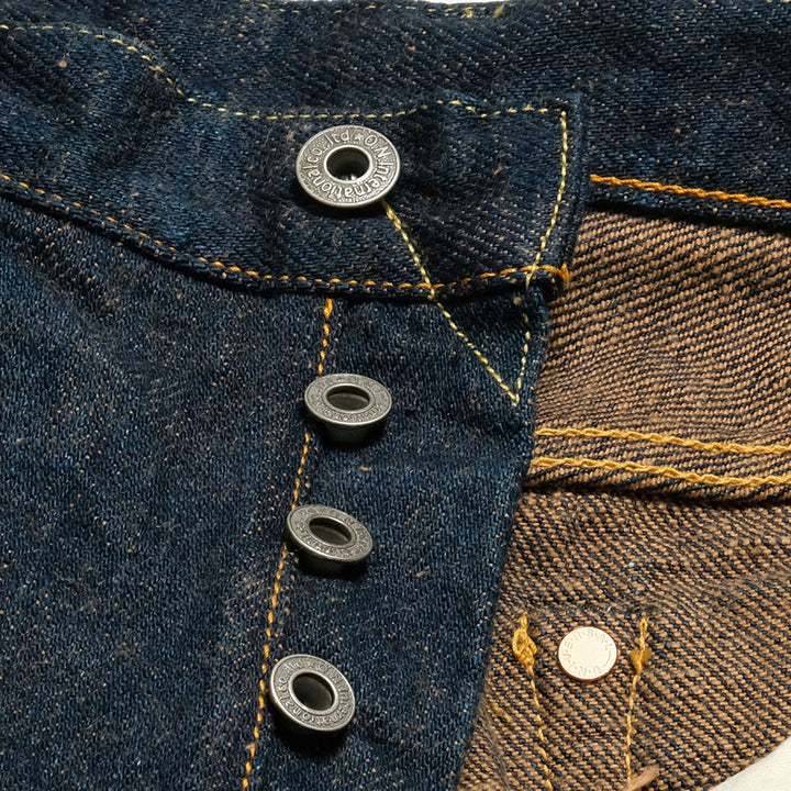ONI DENIM - Regular Rise Neat Straight - 20oz Secret Denim - 歌舞伎耳 (緯糸柿渋色) - ONI-246ZRKA-KBR