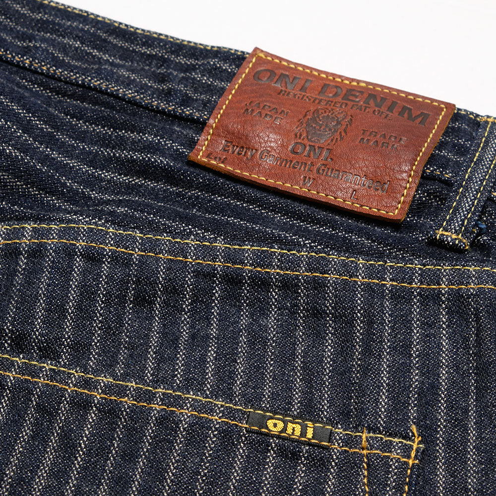 ONI DENIM - Relax Straight - Drop-Needle Stitching Jacquard Striped Denim - ONI-266HJS