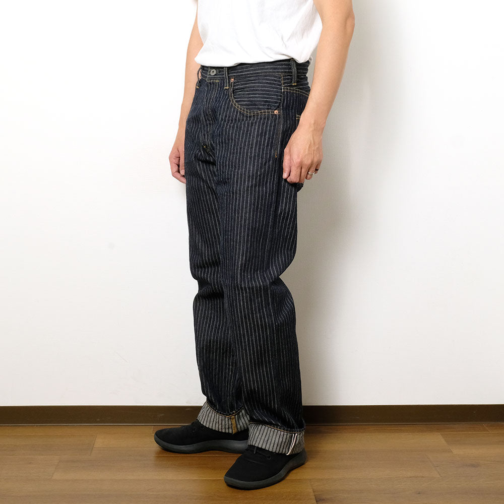 ONI DENIM - Relax Straight - Drop-Needle Stitching Jacquard Striped Denim - ONI-266HJS