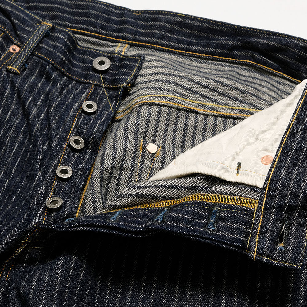 ONI DENIM - Relax Straight - Drop-Needle Stitching Jacquard Striped Denim - ONI-266HJS