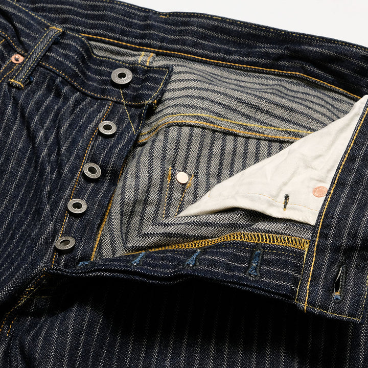 ONI DENIM - Relax Straight - Drop-Needle Stitching Jacquard Striped Denim - ONI-266HJS