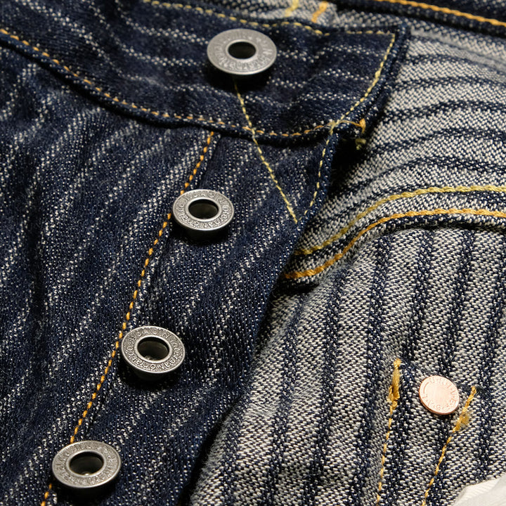 ONI DENIM - Relax Straight - Drop-Needle Stitching Jacquard Striped Denim - ONI-266HJS