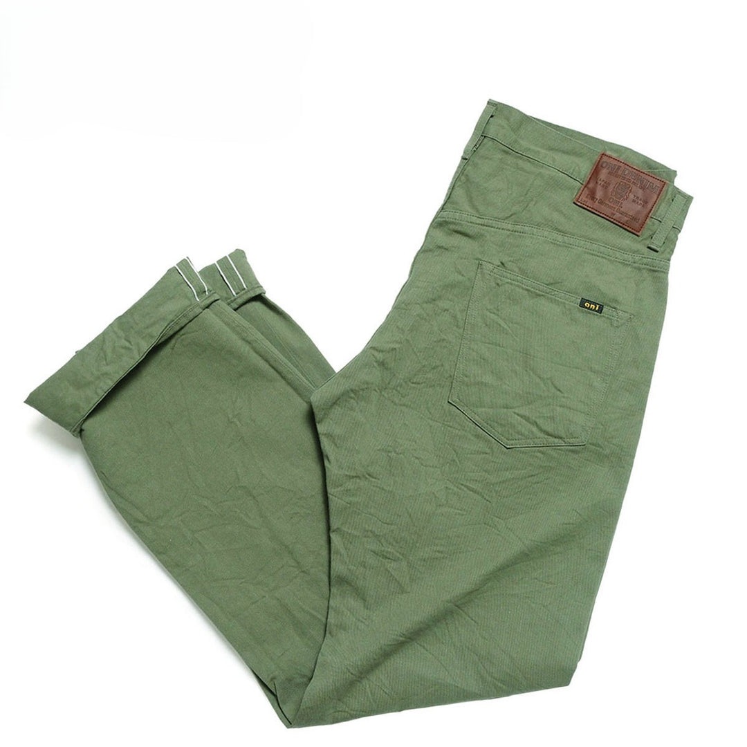 ONI DENIM - Just Right Straight - Selvedge Chino Cloth - Dark Green - ONI-271SVC